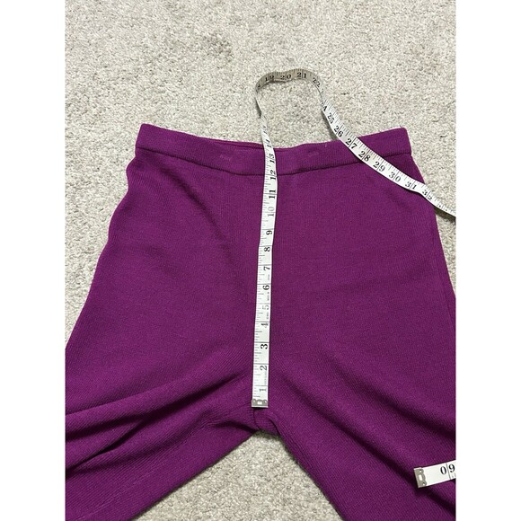 St. John - Plum High-Waisted Straight Leg Knit Pants SIZE 10 - Picture 9 of 10